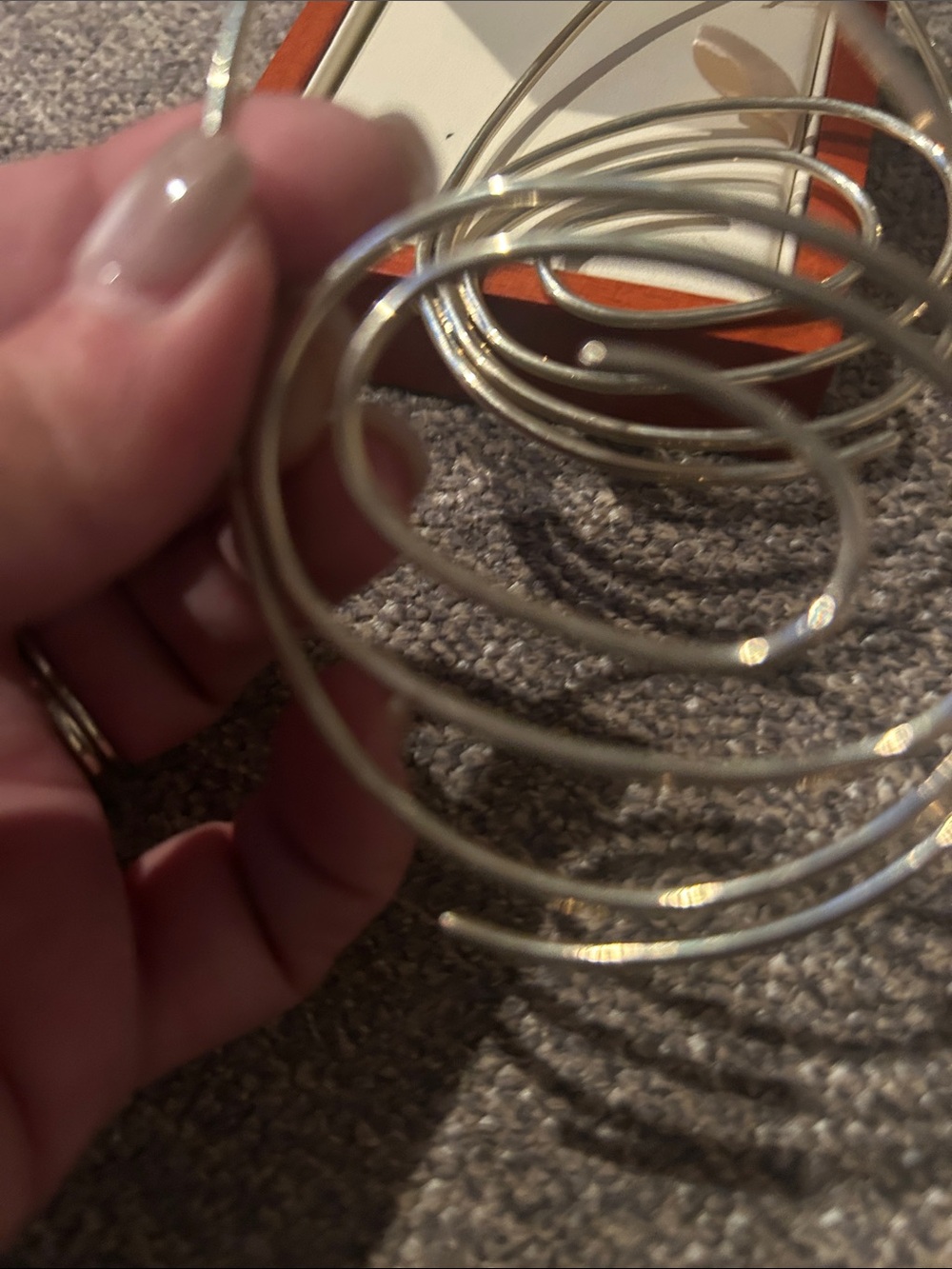 Silver Multi-Loop Statement Hoops - Picture 2 of 3